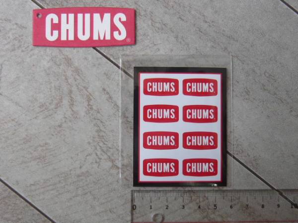 Sticker mini CHUMS Logo 新品 チャムス ステッカー CH62-0089 防水素材_シートサイズ 横5.9cm・縦7.3cmくらい