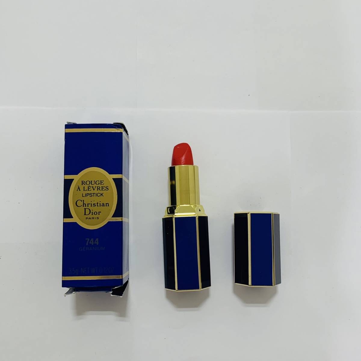 #986 Christian Dior PARIS ディオール 口紅 アメニティー 3.5ｇ 744 インテリア 箱付き 現状保管品_画像1