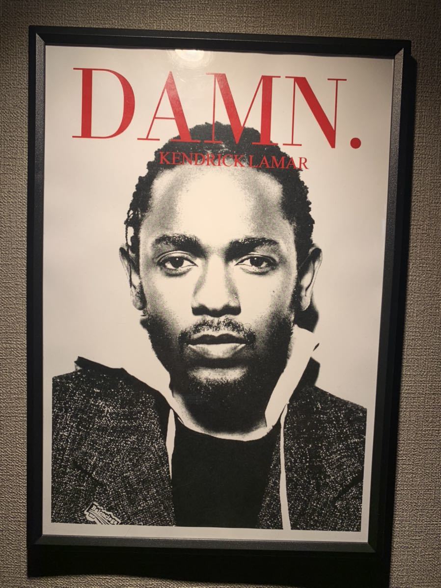 Kendrick Lamar ケンドリックラマー A4 ポスター 額付き HIP HOP ③_画像1