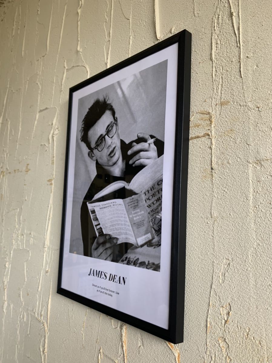 ジェームス ディーン JAMES DEAN 50s A4 ポスター 額付き 送料込 1_画像2