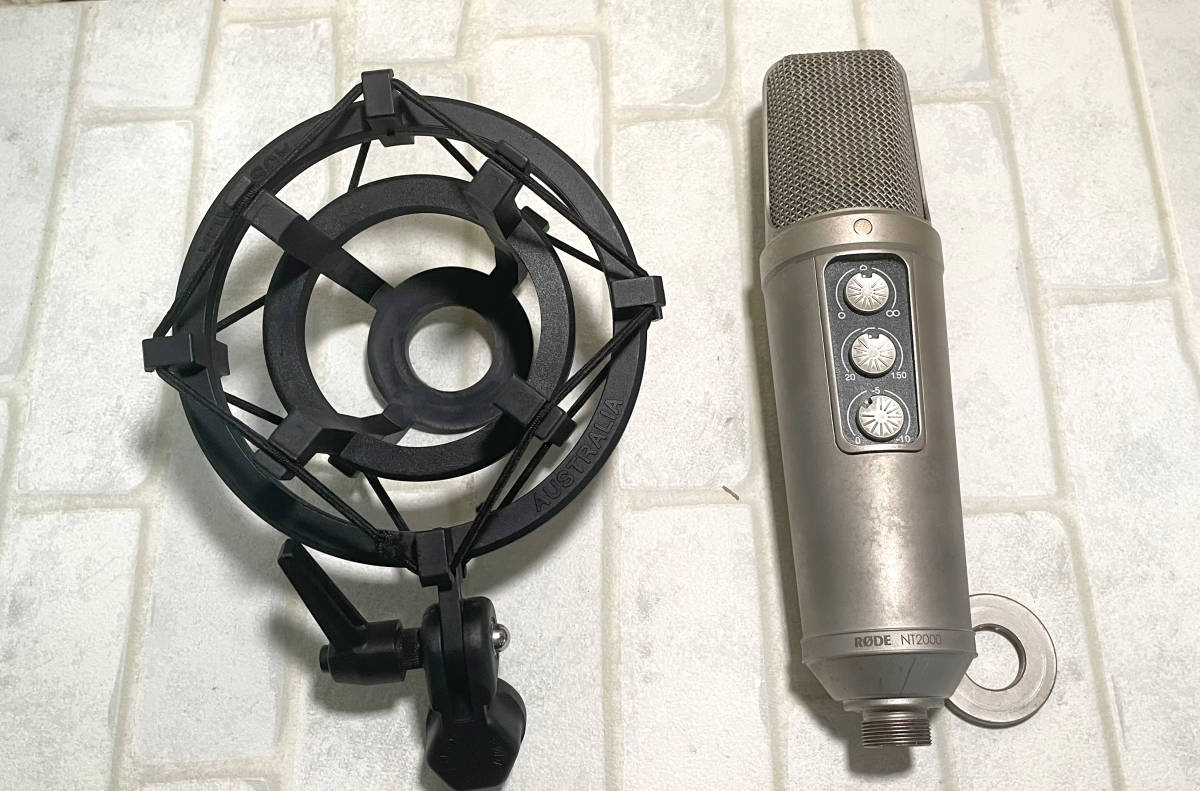 コンデンサーマイク RODE NT2000 マケあり、ケーブル ポップフィルター