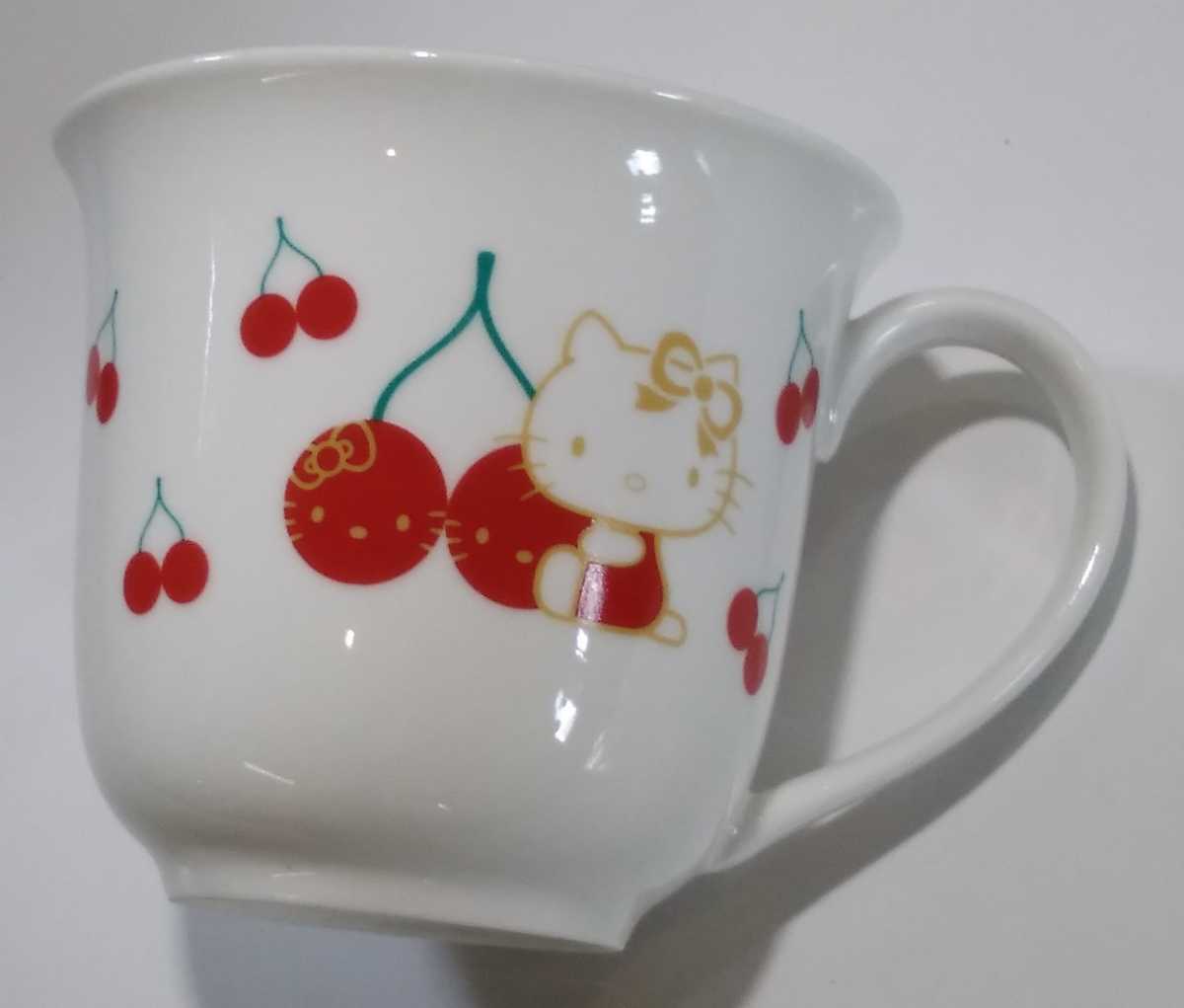 レア2005♪ ◆Hello kitty【ハロー キティ さくらんぼ マグカップ】◆陶器 未使用_画像6