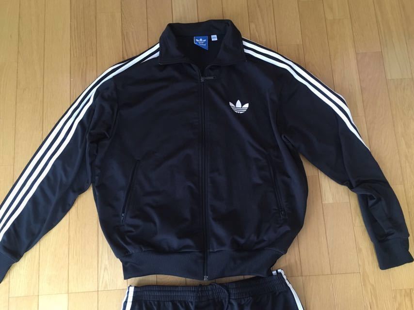 adidas Adidas FIREBIRD TRACK TOP Firebird три линия джерси выставить верх и низ чёрный белый L