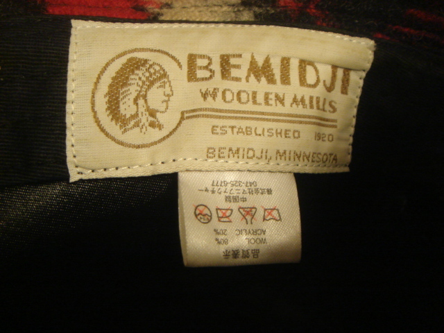 2010ベミジBEMIDJI WOOLENMILLSウールWOOLチェック中折れ ハットHATフェドラ帽子_画像8