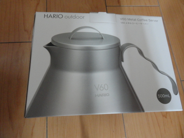 新品 ハリオ HARIO outdoor V60 メタルコーヒーサーバー 500ml シルバー 中国製 O-VCSM-50-HSV 直火 アウトドア ステンレス製