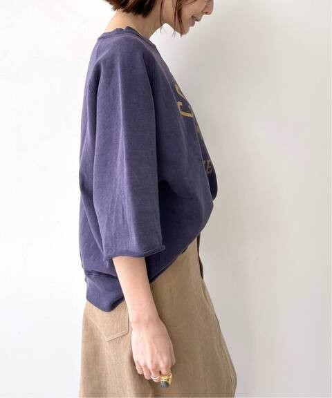 アパルトモン レミレリーフPrint Half Sleeve Sweatネイビー 新品 アパルトモン【REMI RELIEF/レミレリーフ】Print Half