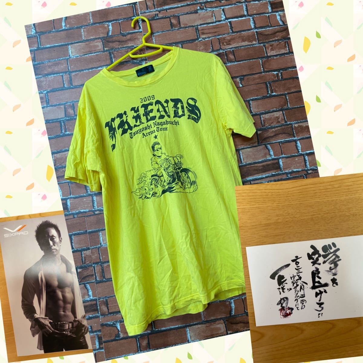 長渕剛FRIENDSツアーTシャツ【イエロー】非売品ポストカード付き 長渕剛FRIENDSツアーTシャツ【イエロー】非売品ポストカード付き
