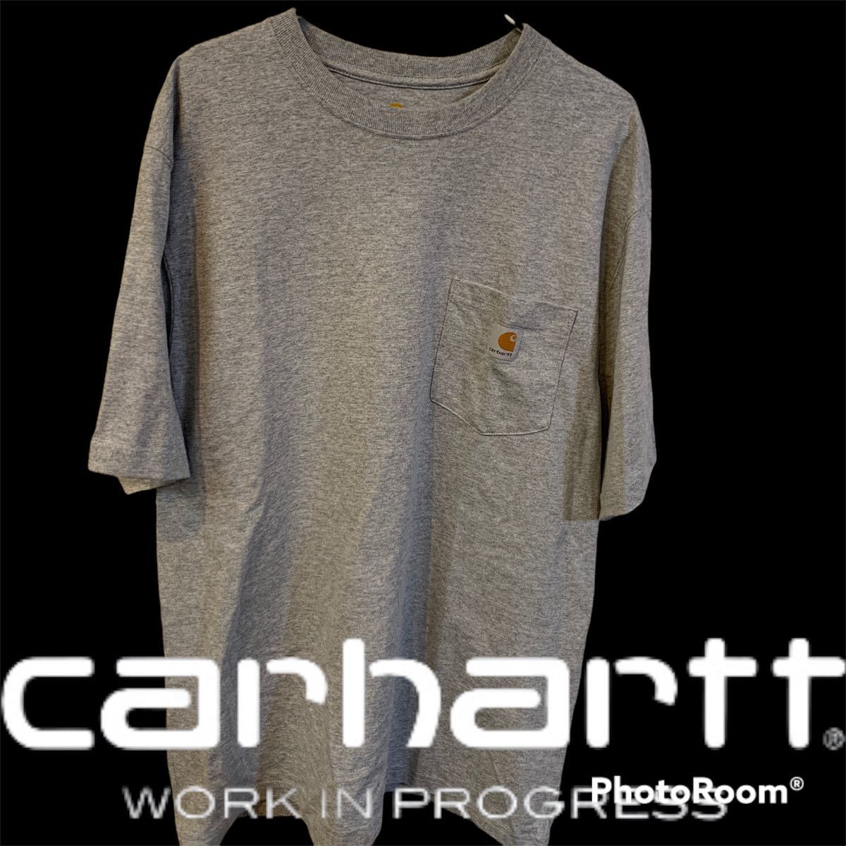 Carthartt 半袖Tシャツ　グレー　ビックシルエット　ポケットTシャツ Pocket Tee Gray