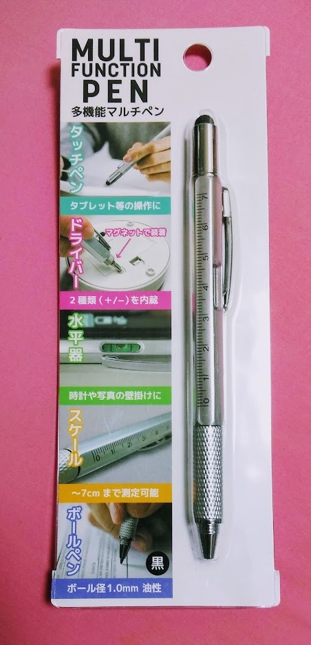 多機能マルチペン☆多機能ボールペン☆6in1☆タッチペンやドライバー、スケールや水平器も付いています☆お買い得 