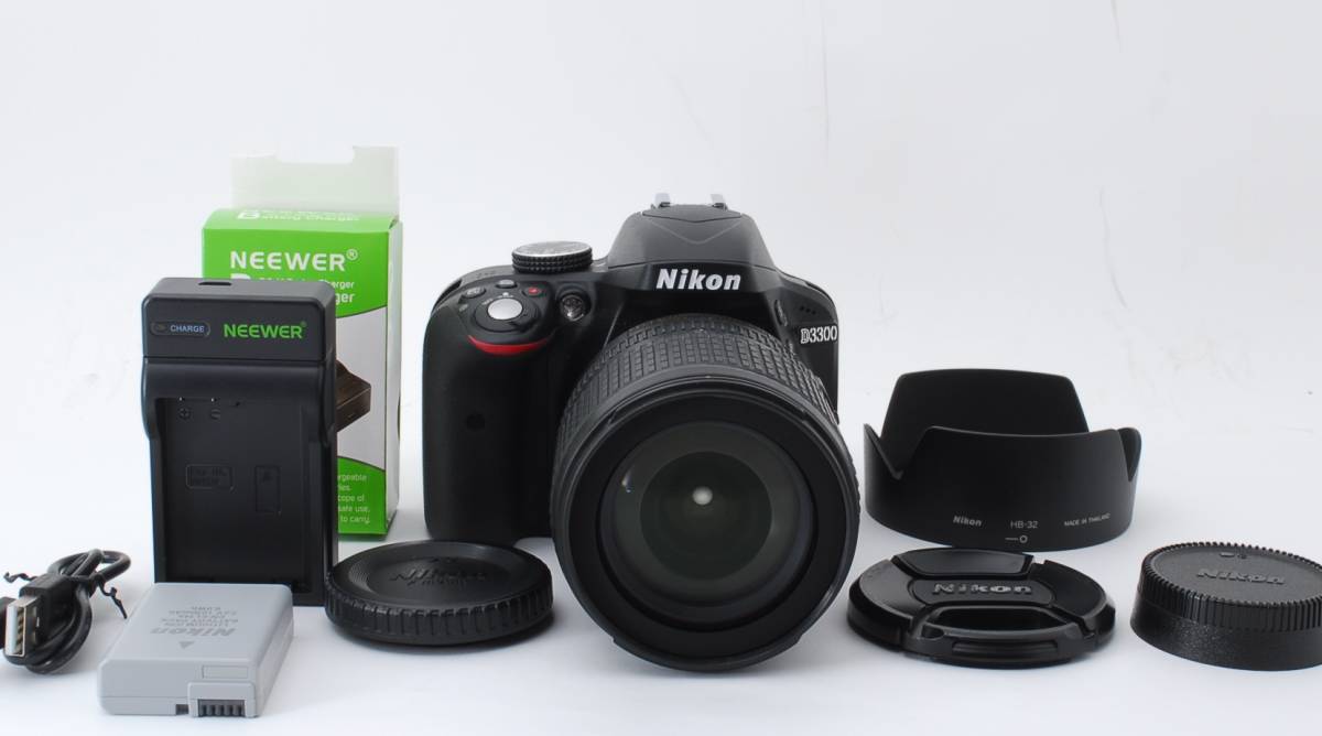 37%割引【翌日発送可能】 □ほぼ新品□ ニコン Nikon D3300 ブラック ...