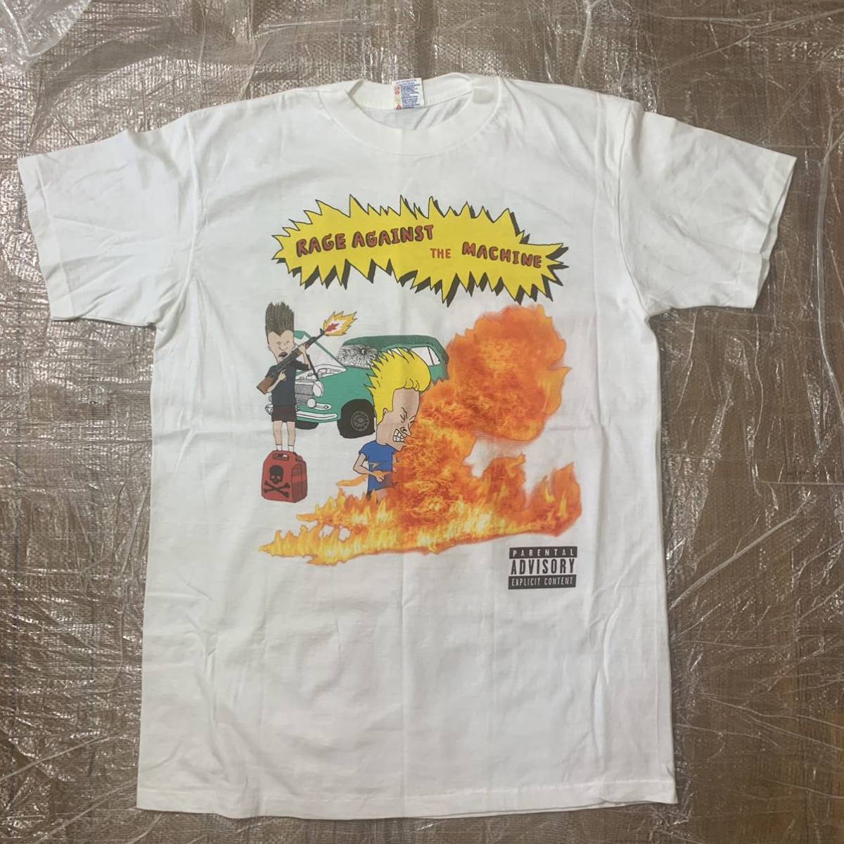 90s レイジアゲインストザマシーン/ビーバス Tシャツ シングルステッチ