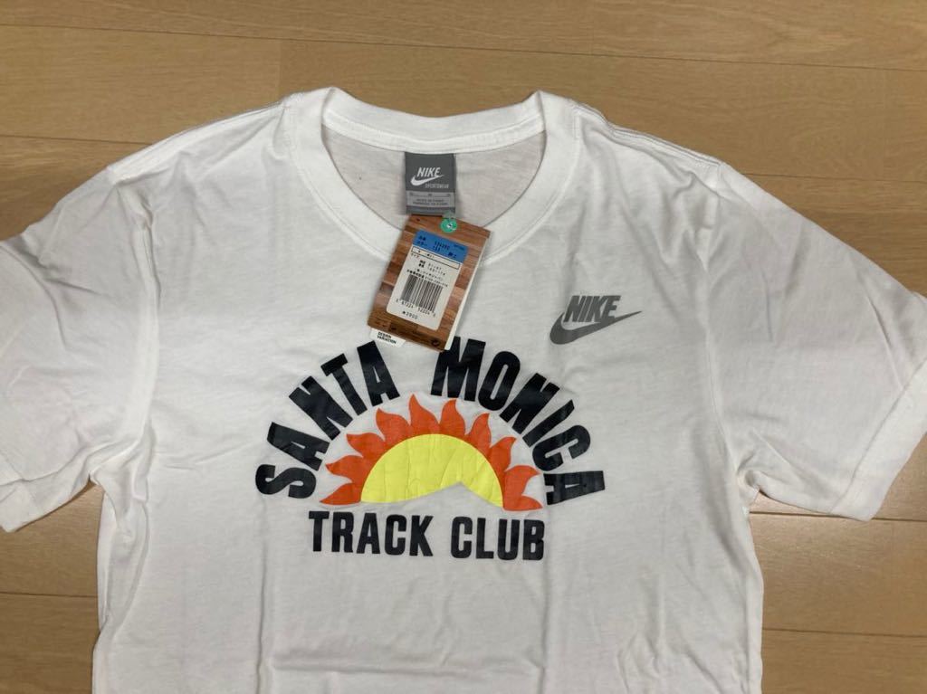 新品未使用 NIKE ナイキ Santamonica サンタモニカ トラック クラブ ホワイト Tシャツ サイズM_画像2