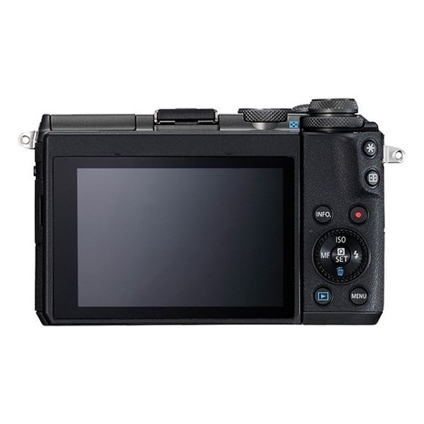  б/у 1 год гарантия прекрасный товар Canon EOS M6 двойной zoom комплект 15-45mm IS STM + 55-200mm IS STM черный 