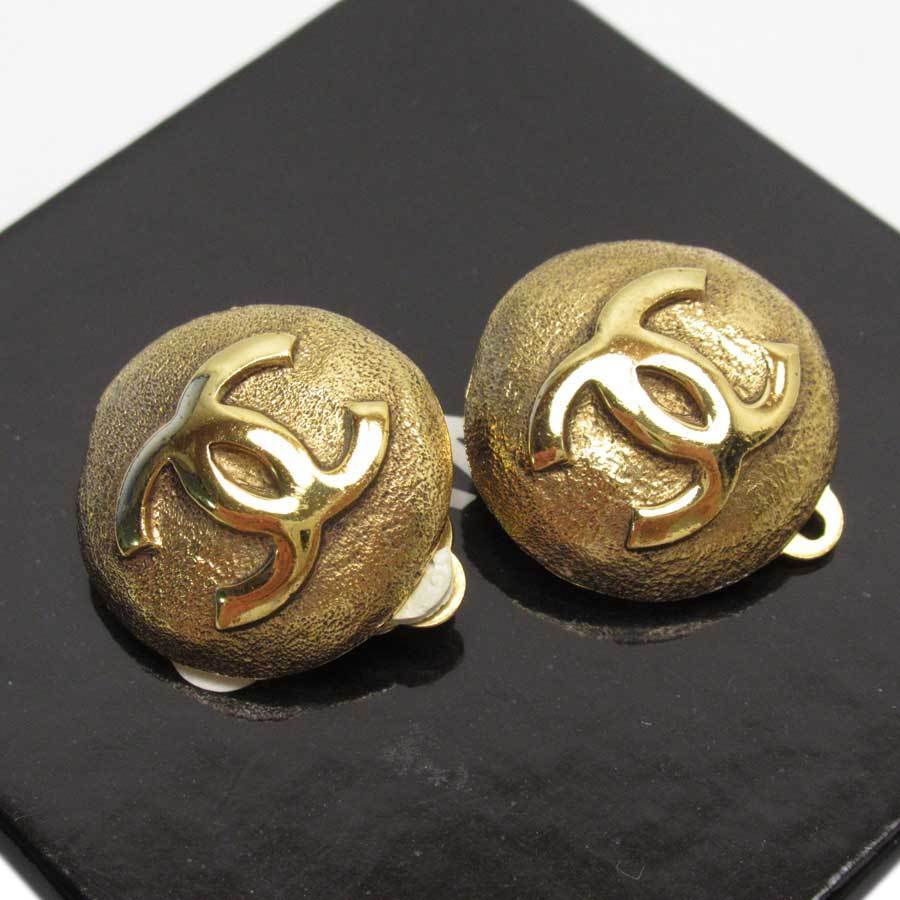 CHANEL シャネル イヤリング ココマーク 金属素材 ゴールド h27678f