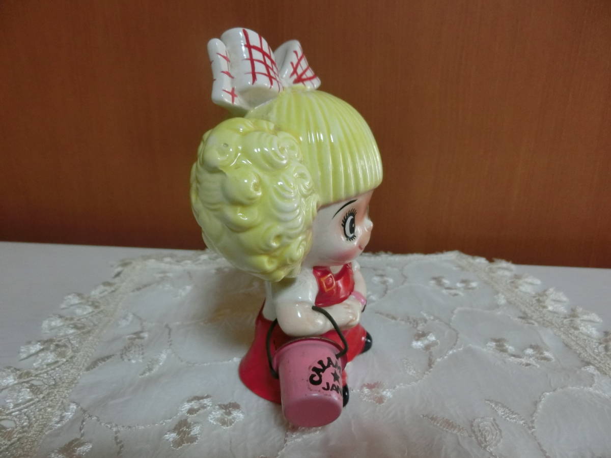 昭和 レトロ ポップ 内藤ルネ RUNE シール付き 貯金箱 ジェーン 昭和40