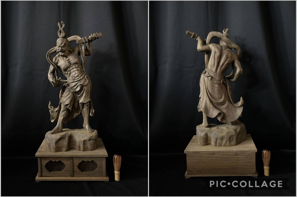 新作 特大高72cm 井波彫刻 一刀彫り 時代美術品 香樟材 木彫仏教 精密