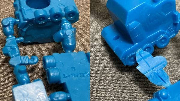 SDパトレイバー 特殊運搬車 青 ガン消し 未切り 消しゴム ガシャポン