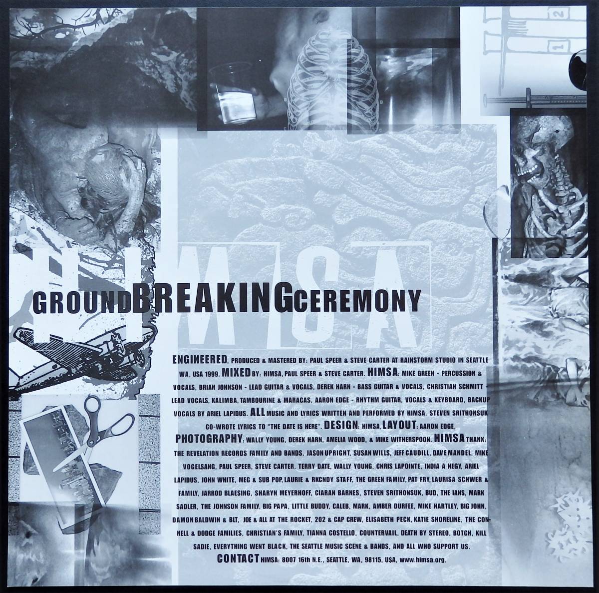 【1999年1st/USシアトル産カオティックハードコア/即決盤】 HIMSA / Ground Breaking Ceremony_画像3