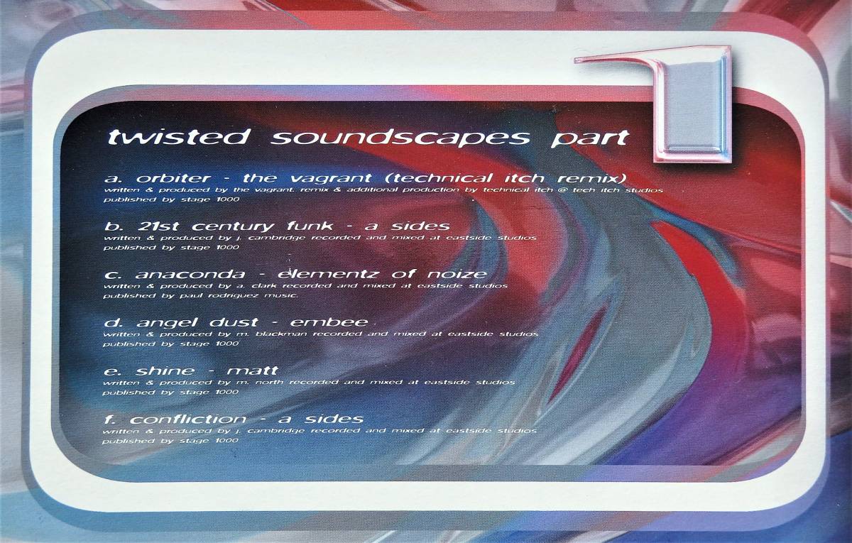 【1999年12”EP×3枚組/UKドラムンベース/貴重即決盤】V.A.(THE VAGRANT/EMBEE/A-SIDES etc) / Twisted Soundscapes Part 1_画像3