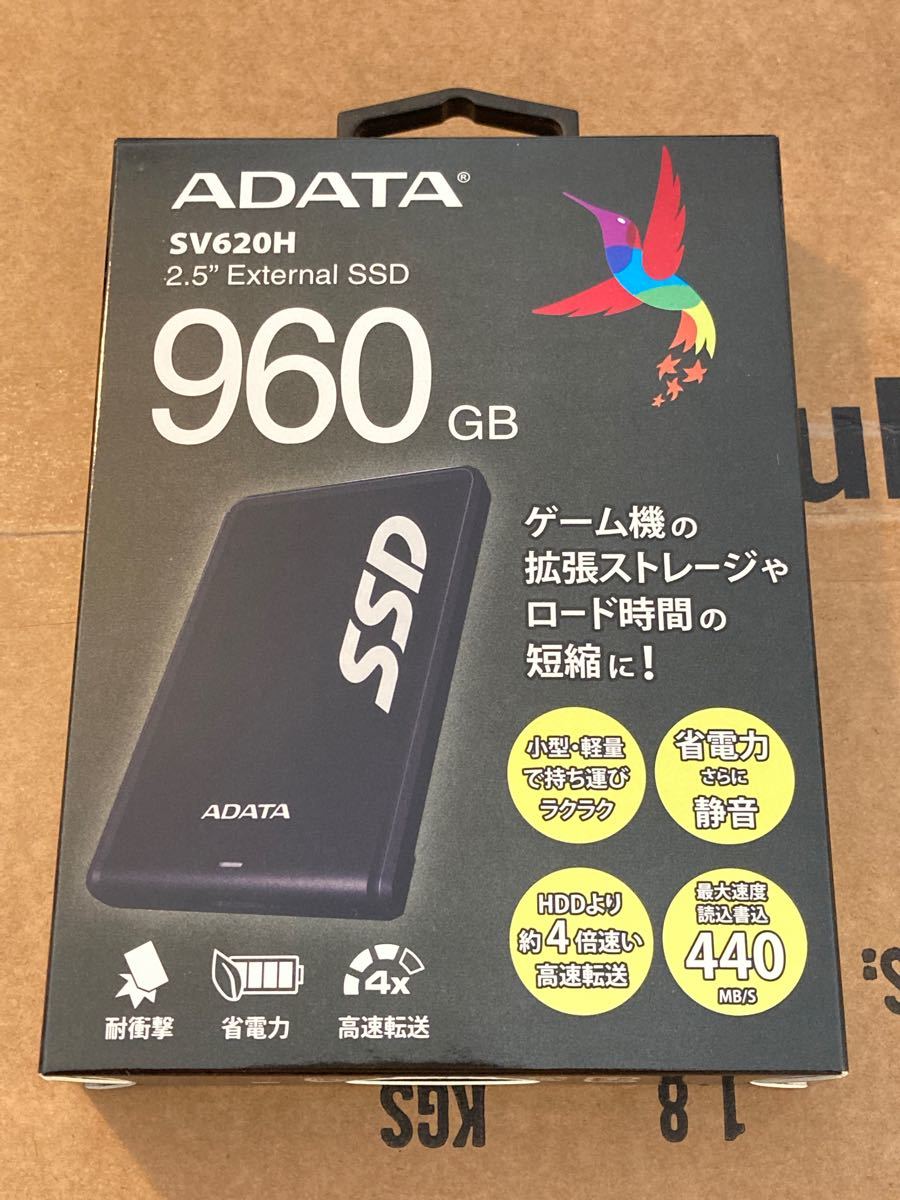 新品 ADATA 960GB USB3 1 ポータブルSSD 外付けSSD 耐衝撃 USB3 0 SSD