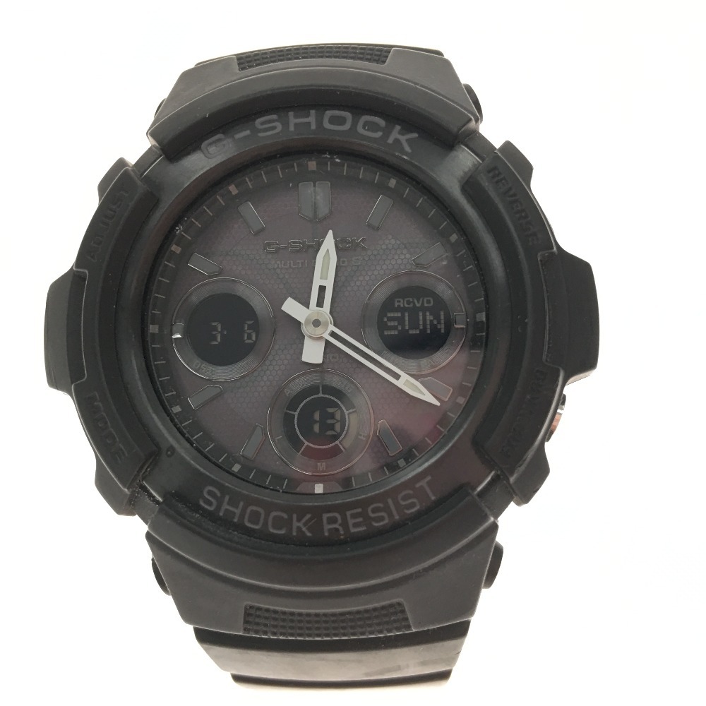 ▼▼ CASIO カシオ メンズ腕時計 G-SHOCK Gショック タフソーラー マルチバンド6 AWG-M100SB 5230 やや傷や汚れあり