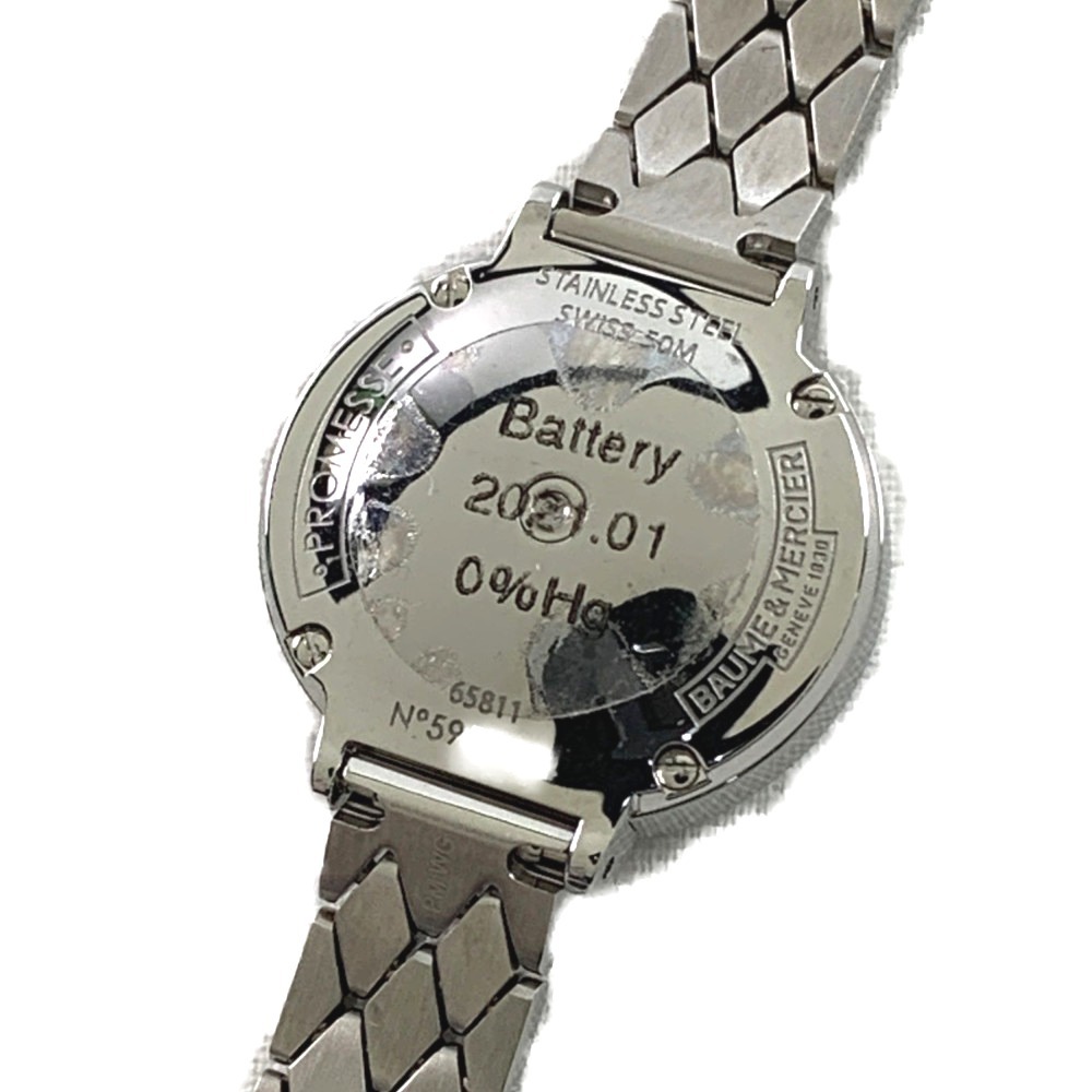 ▽▽ BAUME&MERCIER ボーム&メルシエ プティ プロメス ダイヤモンド/シェル MOA10289 目立った傷や汚れなし_画像5