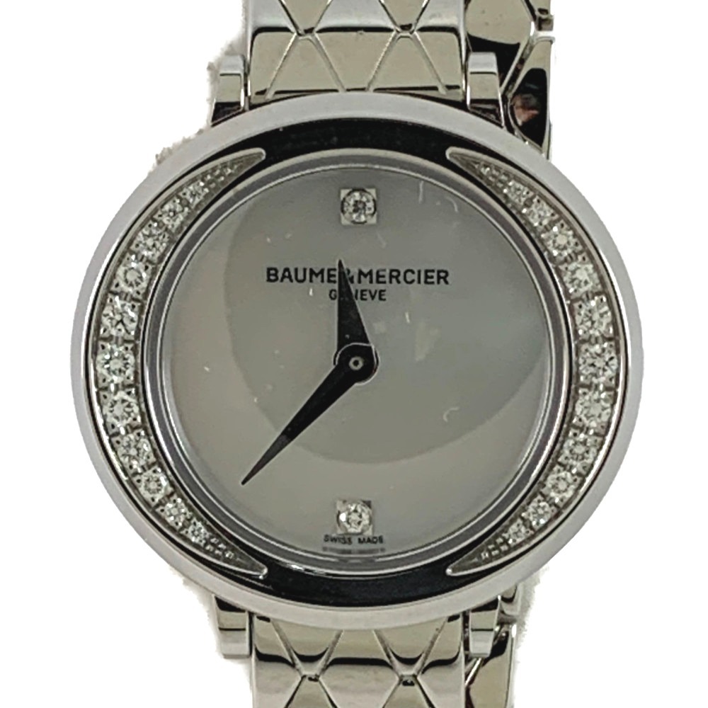 ▽▽ BAUME&MERCIER ボーム&メルシエ プティ プロメス ダイヤモンド/シェル MOA10289 目立った傷や汚れなし