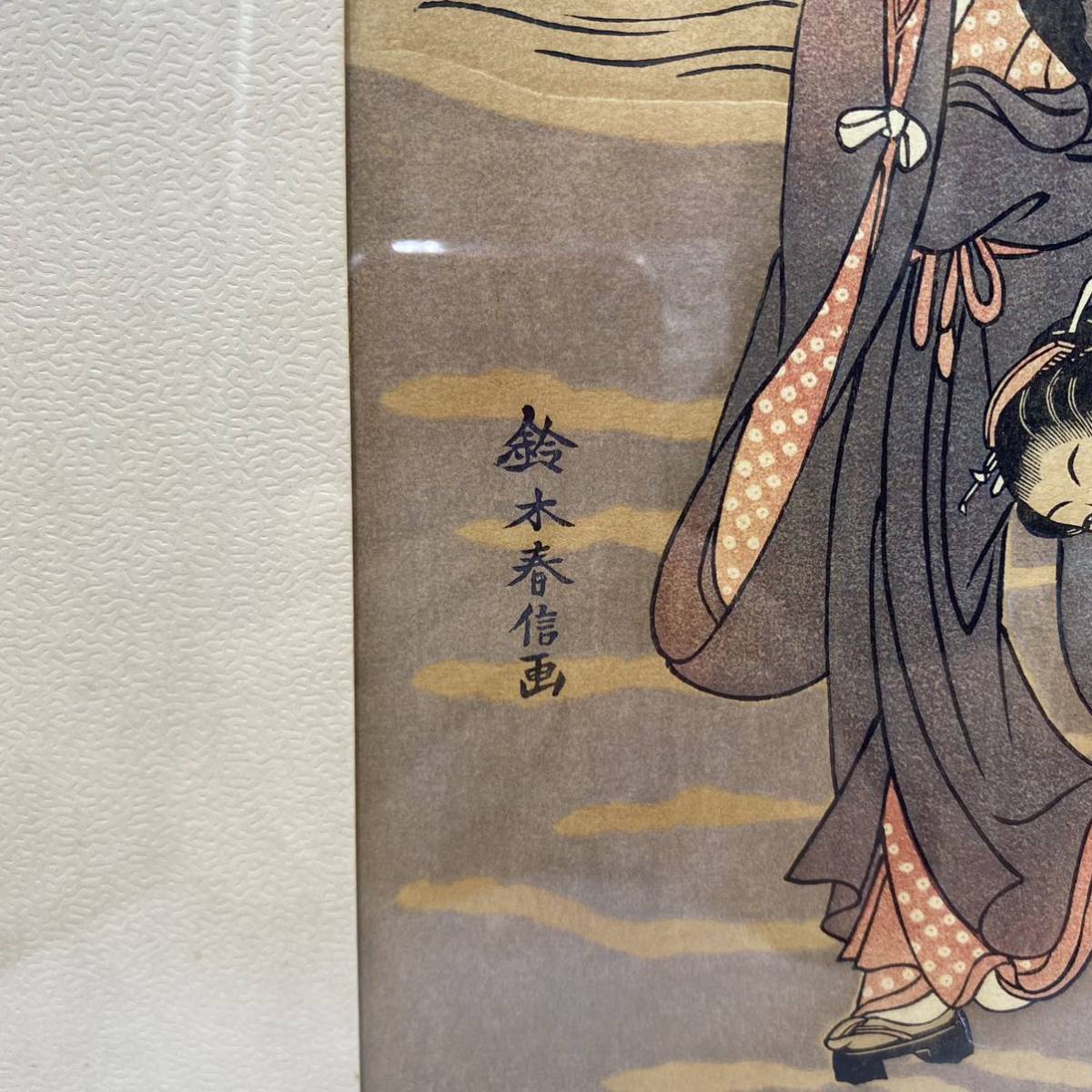 鈴木春信 版画 美人画 浮世絵 複製 日本画 額装 インテリア 鈴木春信 版画 美人画 浮世絵 複製 日本画 額装 インテリア