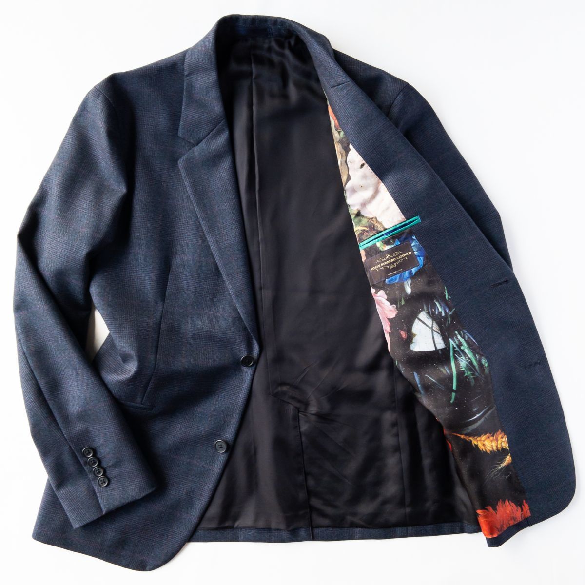 □2207.G1.33□【極美品】ポールスミス×カノニコ社「ntrepid」裏地◎花