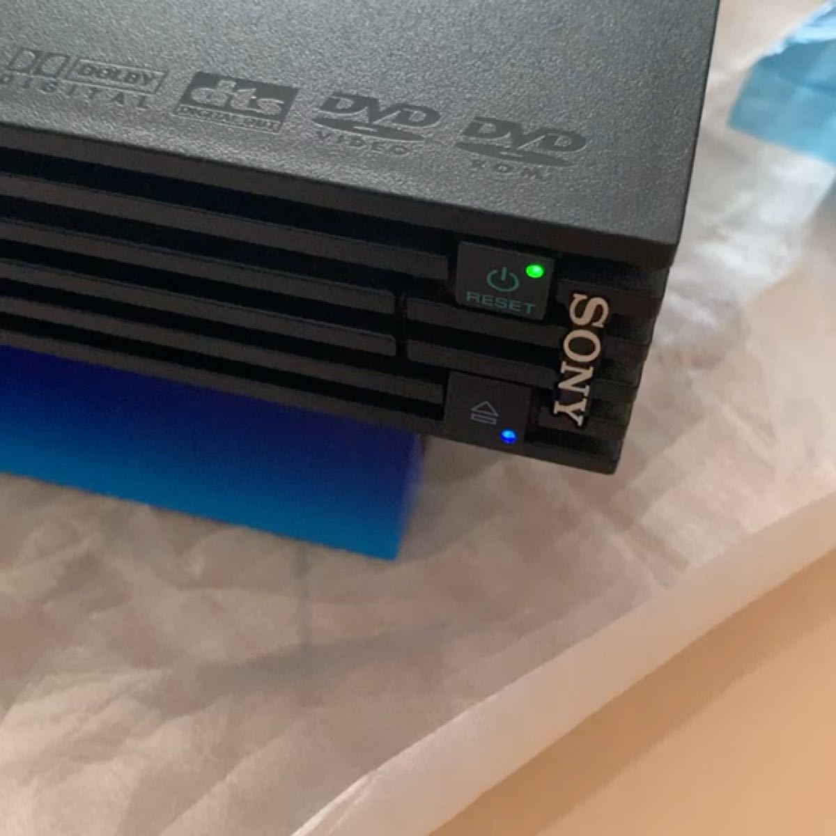 PlayStation2 ブラック SCPH-30000 中古品 メモリーカード2枚+コントローラー横置きスタンド付き7点 箱付き