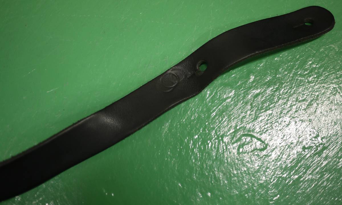  rare COLONIAL LEATHERkoroniaru leather strap guitar base Black 2.5" pad entering suede lining Australia made 