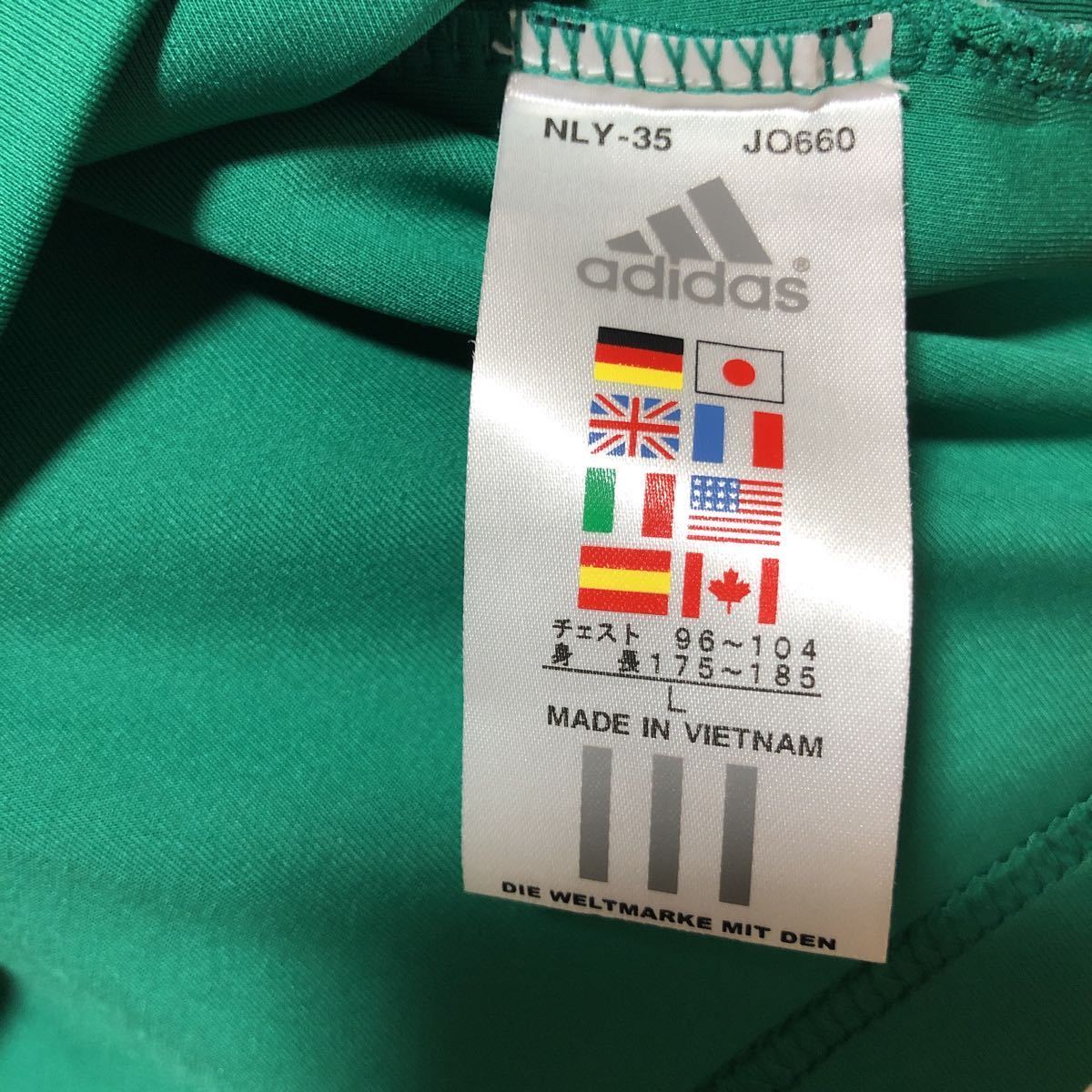 【adidas golf】アディダス ゴルフ 半袖シャツ メンズ L ハーフジップ 緑×ホワイト 送料無料！_画像5