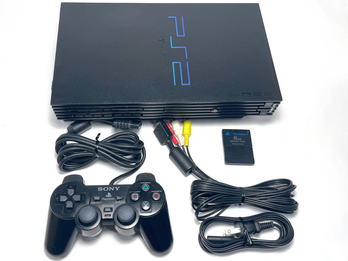 メンテ清掃 新品レンズ PS2 SCPH-30000 厚型 セット コントローラー メモリーカード 本体 PlayStation2 整備  オーバーホール