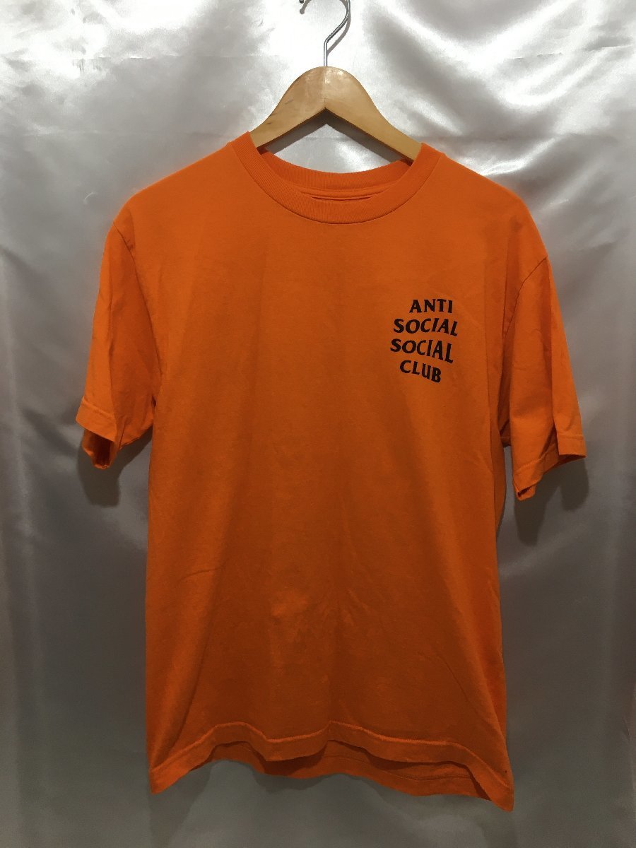 ANTI SOCIAL SOCIAL CLUB アンチソーシャルソーシャルクラブ ロゴプリントショートスリーブTシャツ 半袖 サイズM オレンジ_画像1