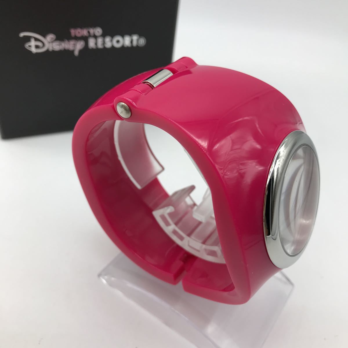 Disney ディズニー K130-6377-12194 バングル クォーツ 腕時計 ピンク 取説付き 箱付 動作品_画像2