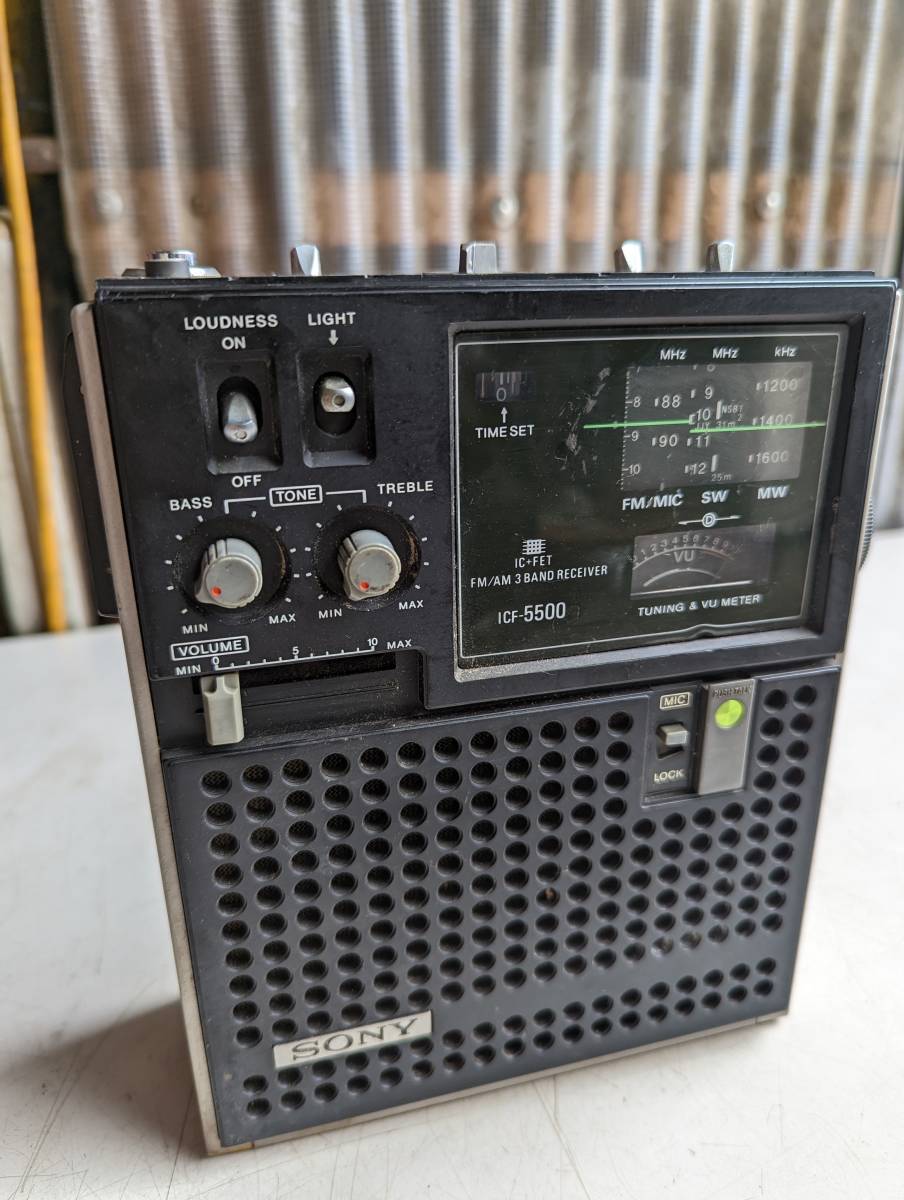 てなグッズや SONY ジャンク BCLラジオ ICF-5500 スカイセンサー