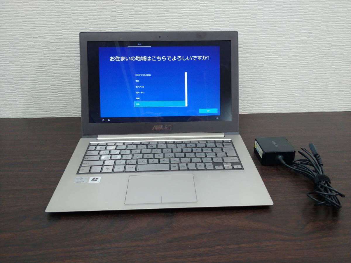ASUS ノートパソコン ZENBOOK UX31E Windows10 Home/Core i7 2677M/薄型ノートPC/13.3  型/Ultrabook/動作確認済み/初期化済み