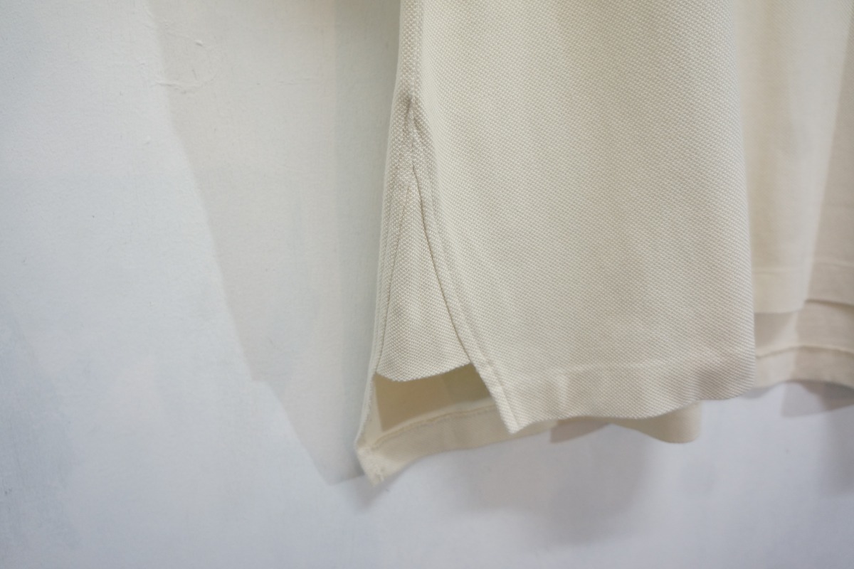 美品 21SS AURALEE オーラリー SUPER FINE COTTON SALT SHRINK PIQUE BIG 半袖 ポロ シャツ サイズ5 IVORY アイボリー A21SP01EK 928L_画像5