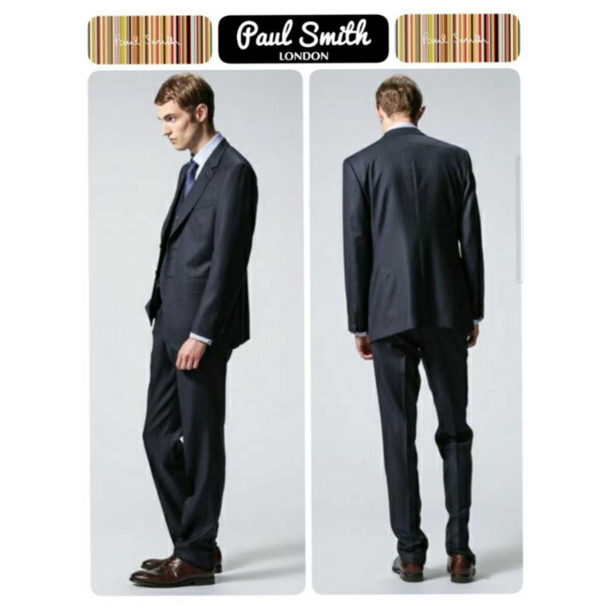  обычная цена 82,080 иен Paul Smith LONDON Loro Piana производства высший класс SUPER120\'s полоса шерсть Union Jack флаг общий рисунок подкладка 2B жакет M прекрасный товар 