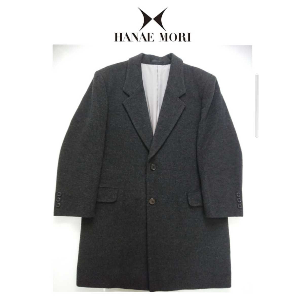 HANAEMORIハナエモリ 38size/9 カシミアチェスターコート サイズM グレー