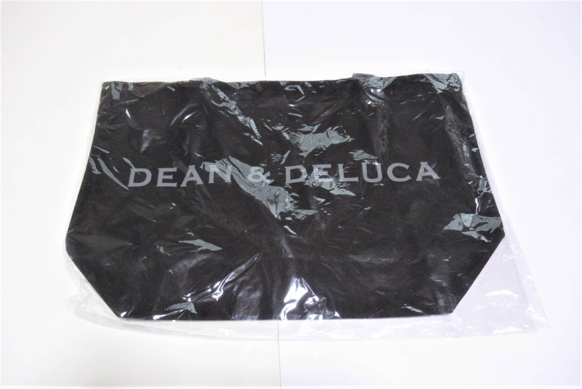 新品★ディーン アンド デルーカ DEAN＆DELUCA トートバック ブラック Lサイズ コットン オリジナル 軽量