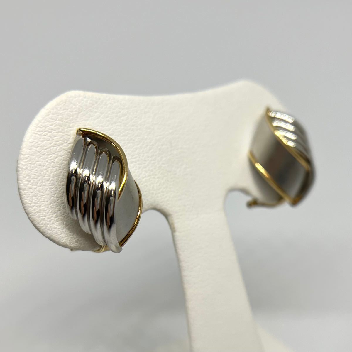 Vintage】k18/pt900 コンビデザインイヤリング | alfasaac.com