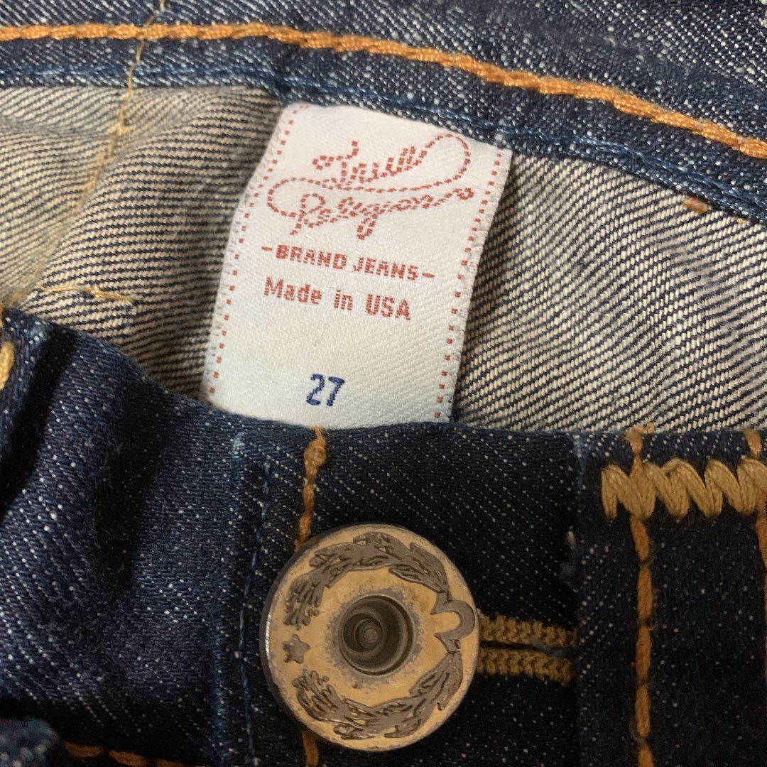 USA製 濃紺 レザーパッチ】 TRUE RELIGION フレア デニム パンツ USA製 濃紺 レザーパッチ】 TRUE RELIGION フレア デニム パンツ