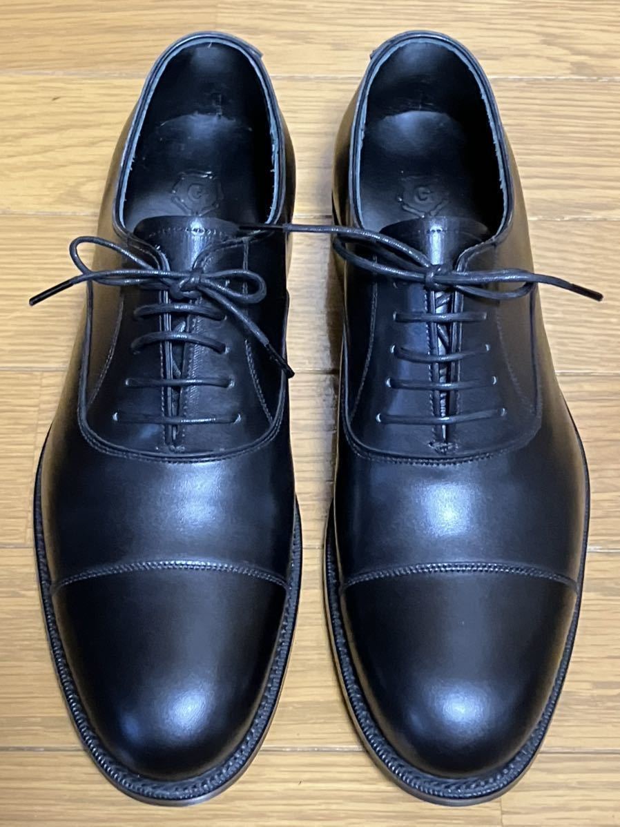 Grenson strut chip 5 1/2 new goods unused England made black Glenn son black leather shoes business shoes 