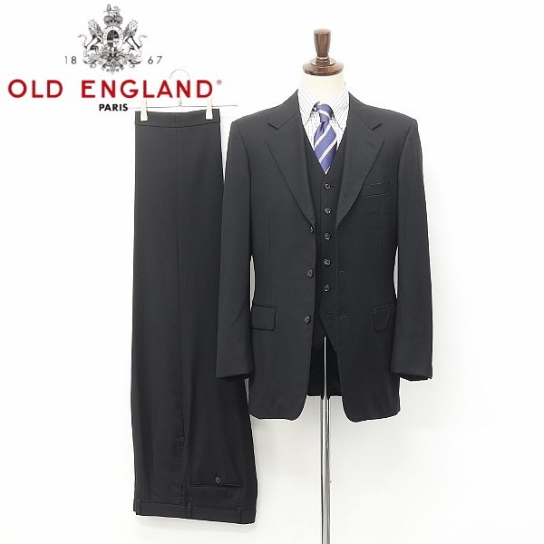 新品?正規品  ◆OLD ENGLAND/オールド 40 ブラック 黒 スーツ 3釦 3ピース イングランド 男性用
