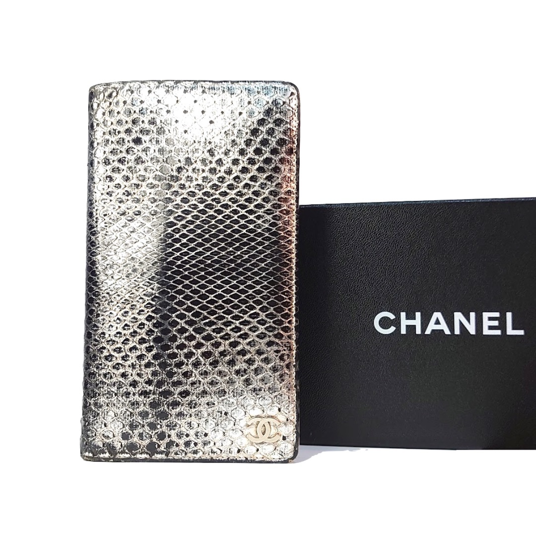 CHANEL シャネル リアルパイソン パイソン ロングウォレット 長財布