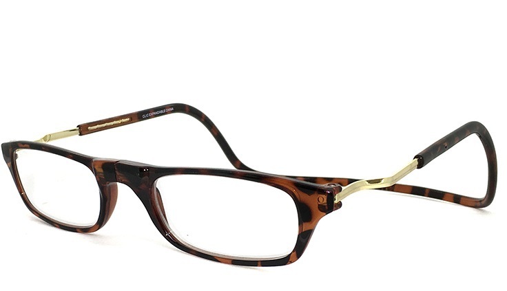 新品 クリックリーダー エクスパンダブル ブラウン +1.00 Lサイズ Clic Expandable エキスパンダブル リーディンググラス 老眼鏡