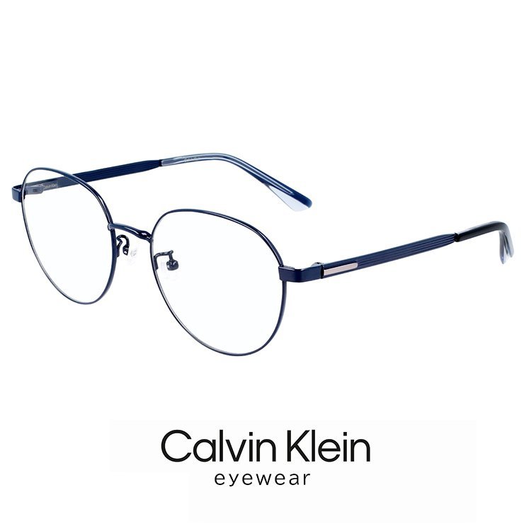 新品 カルバンクライン メガネ ck22107lb-438 calvin klein 眼鏡 ck22107lb ラウンド ボストン 型 チタン メタル フレーム 丸メガネ