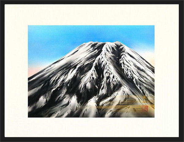 鳳山『富嶽』日本画 - 絵画