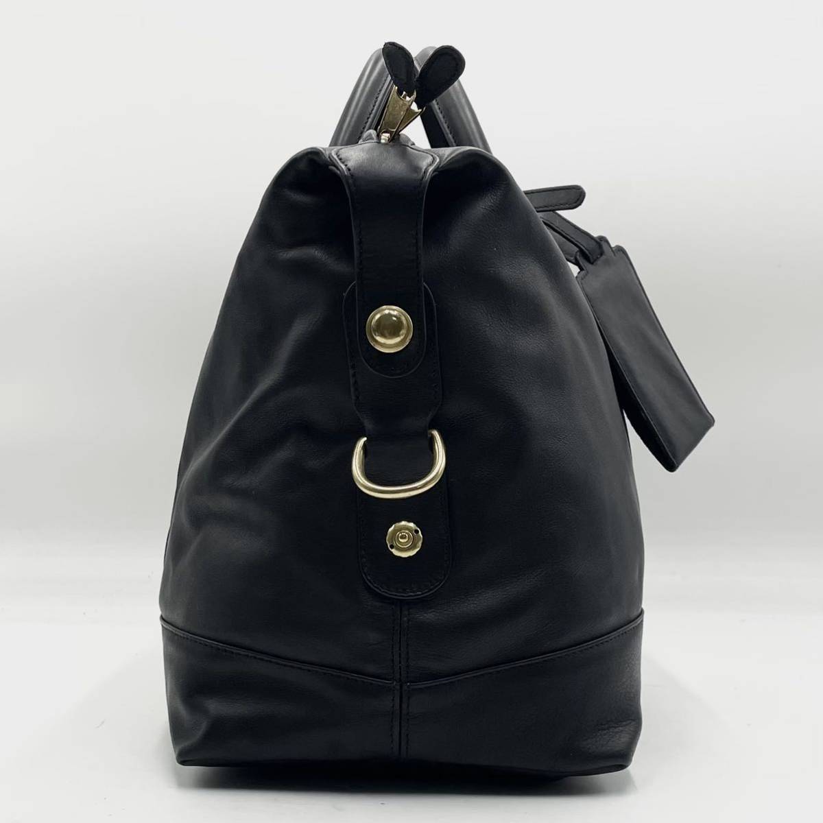 1円〜極美品 COACH メンズ 2WAY ボストンバッグ ハンド ビジネス ショルダー 旅行 トラベル 手持ち レザー 本革 カーフ 大容量 出張 黒